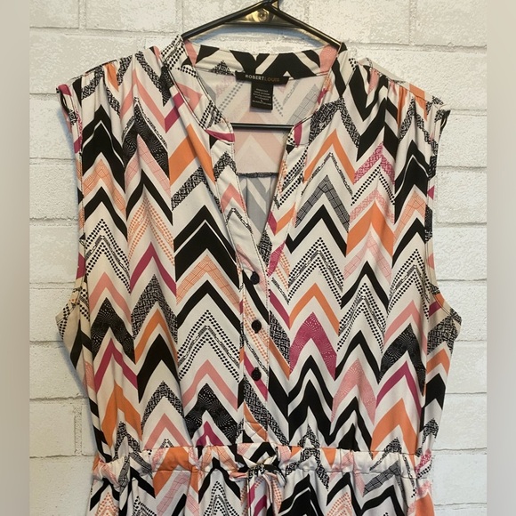 Robert Louis Dress Women's M Sleeveless Stretch Front Tie Pullover - Picture 3 of 7